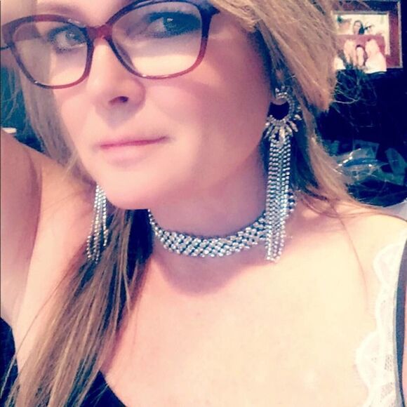 Cristabelle Crystal Rhodium Choker - Picture 4 of 8